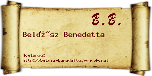 Belász Benedetta névjegykártya